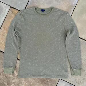 Green + White Heather Minimalist Waffle Knit Thermal